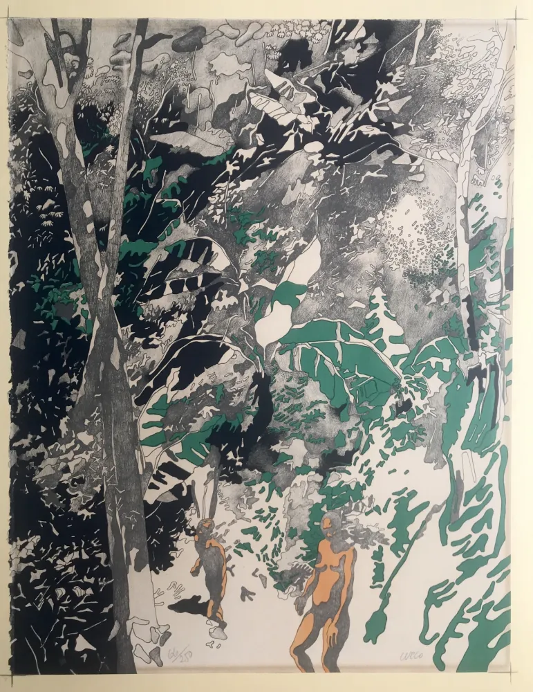 石版画 Cueco - Sans titre (Homme et femme)