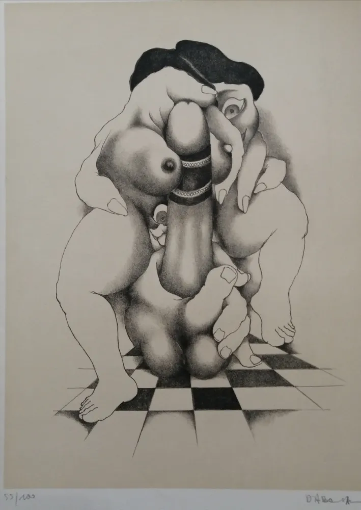 石版画 Daboval - Phantasmes de Berthe 1