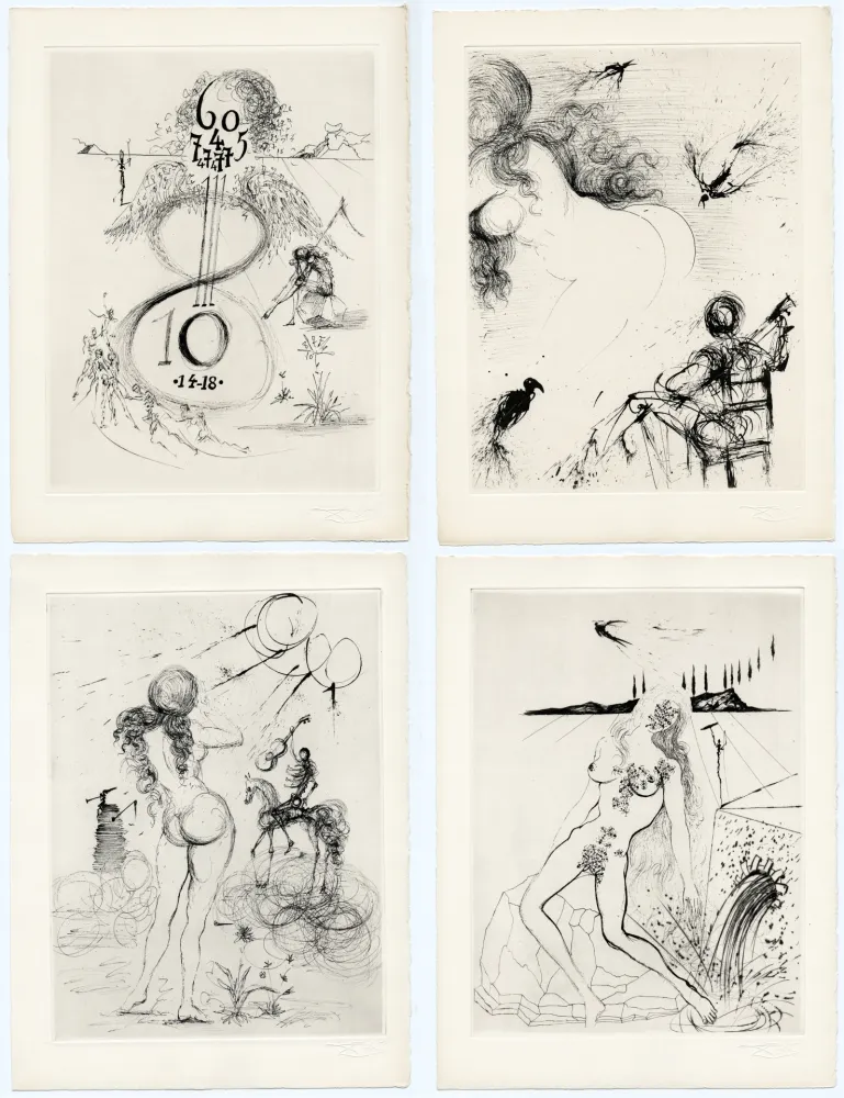 插图书 Dali - Apollinaire : POÈMES SECRETS. Avec 18 gravures originales de Salvador Dali (1967)