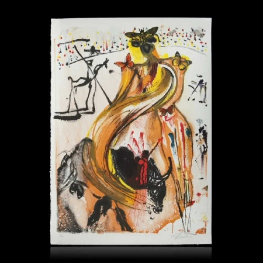石版画 Dali - BULLFIGHTER 