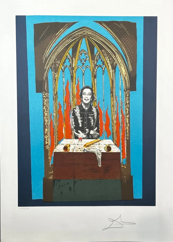 石版画 Dali - Dali's Inferno with Original Portfolio Case 