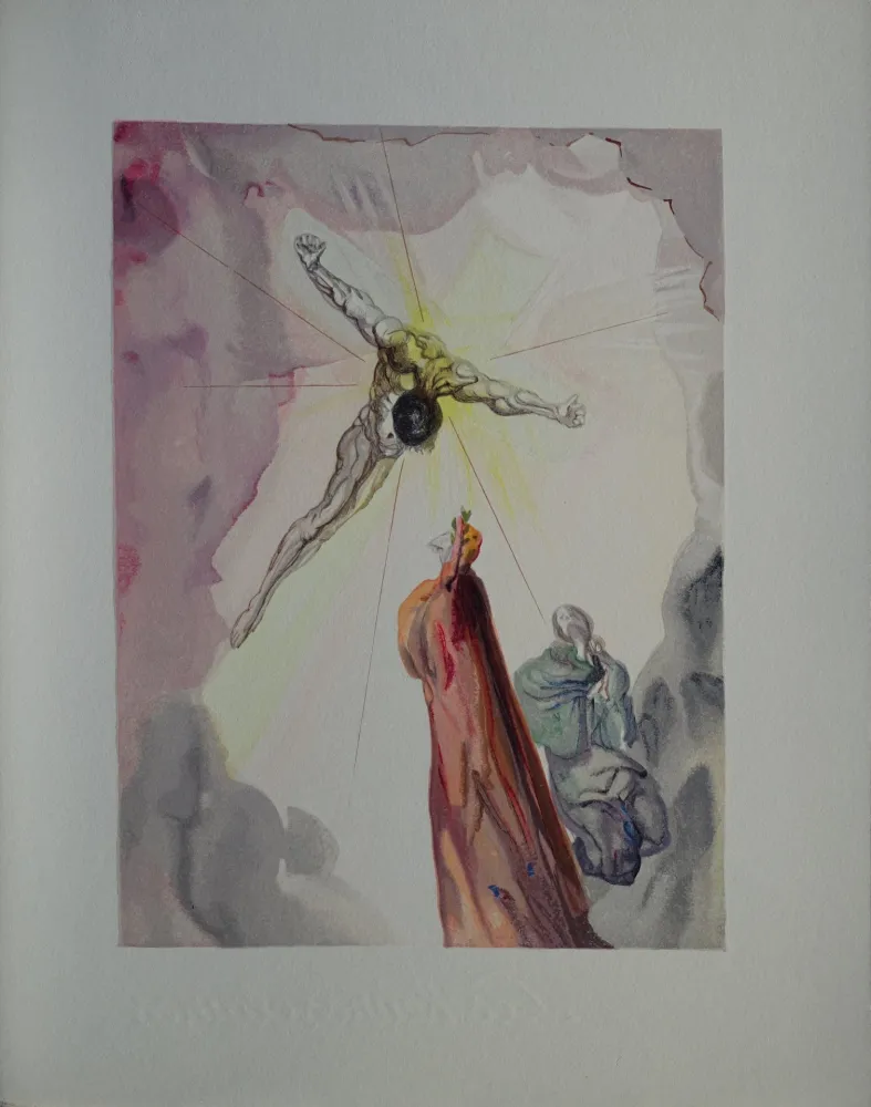 木刻 Dali - Divine Comédie, Paradis 14, Apparition du Christ