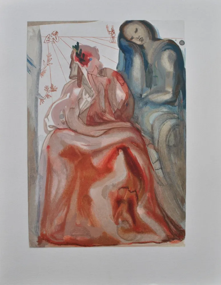 木刻 Dali - Divine Comédie, Purgatoire 31, La confession de Dante