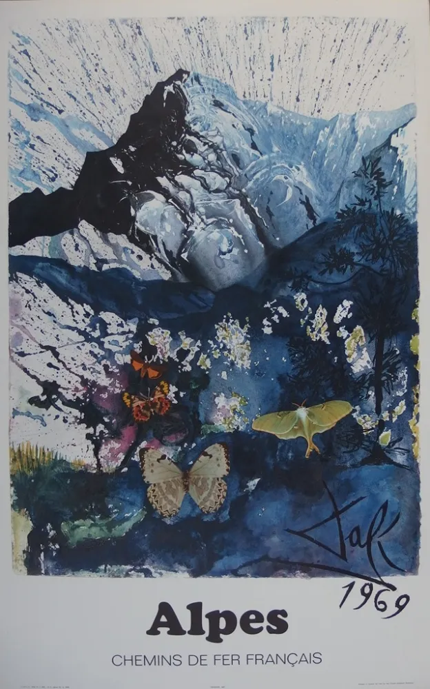 版画 Dali - France : Les Alpes (SNCF)