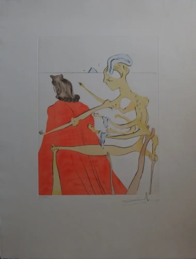 蚀刻版画 Dali - Gala's godly back (After 50 years of surrealism)