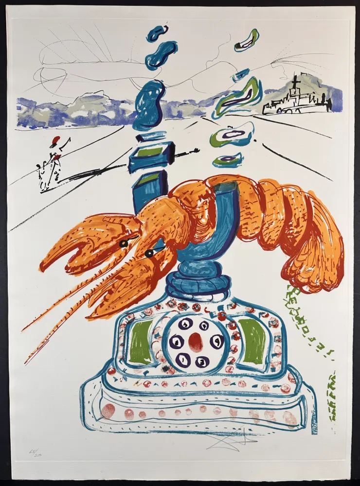 版画 Dali - Imaginations & Objects of The Future Cybernetic Lobster Telephone