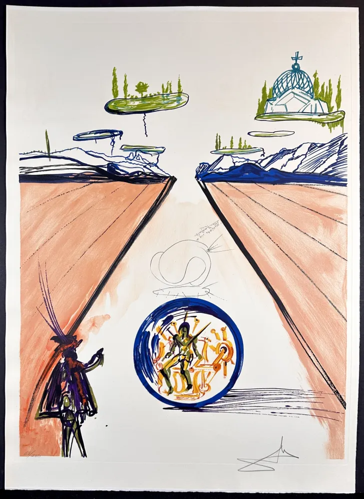 版画 Dali - Imaginations & Objects of The Future Intra-Uterine Paradisiac Locomotion