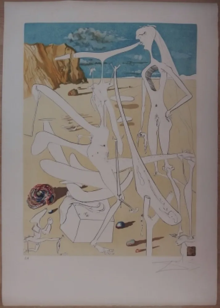 蚀刻版画 Dali - Infraterrestres adorés par Dali