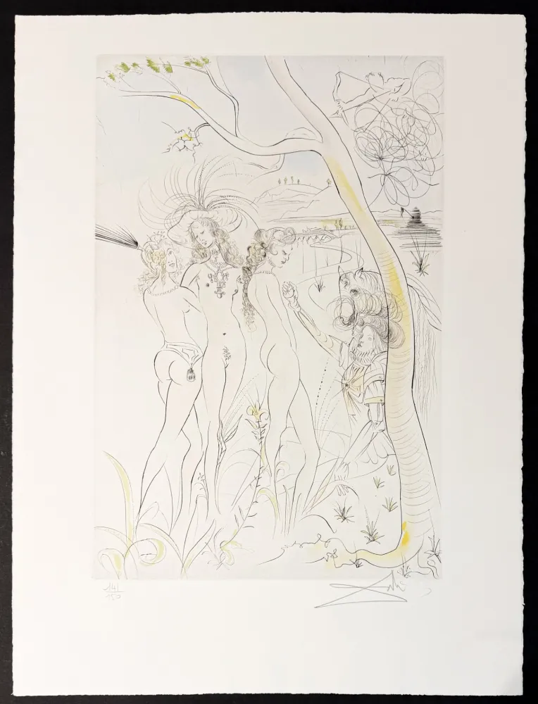 版画 Dali - Jugement de Pâris