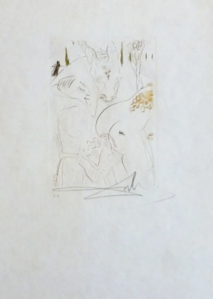 干刻版画 Dali - La jument de compère Pierre