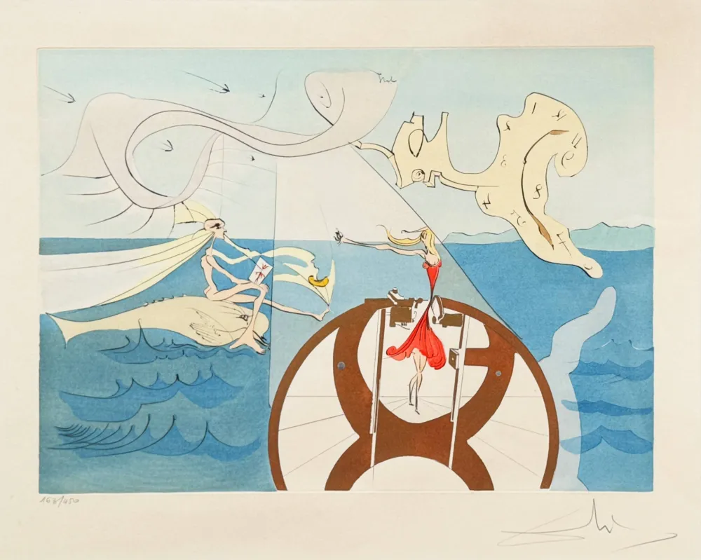 蚀刻版画 Dali - La machine à coudre