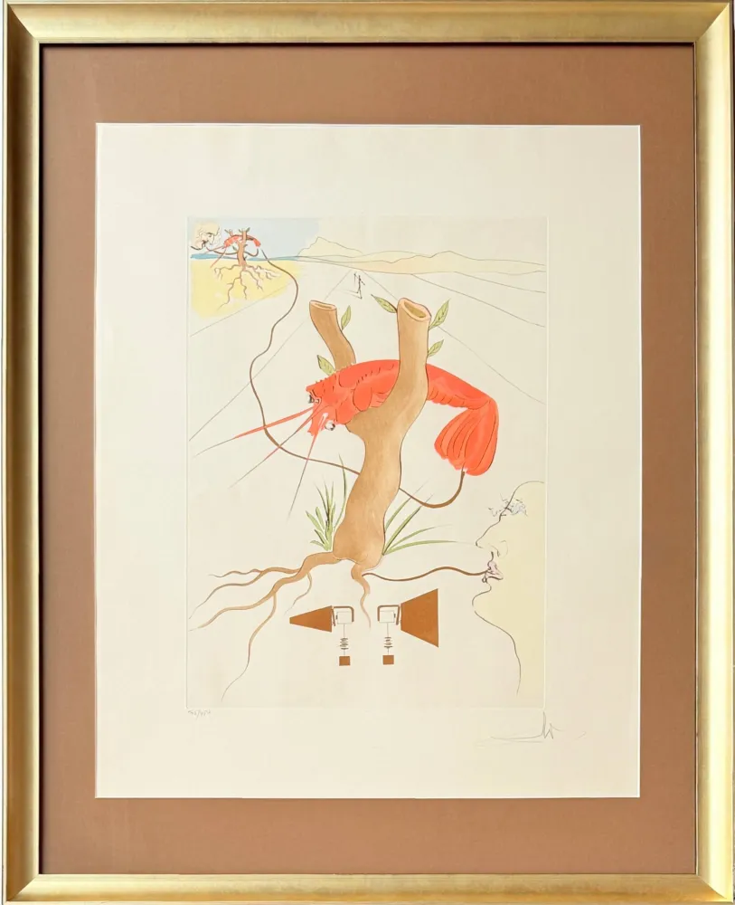 干刻版画 Dali - Le Téléphone (The Telephone)