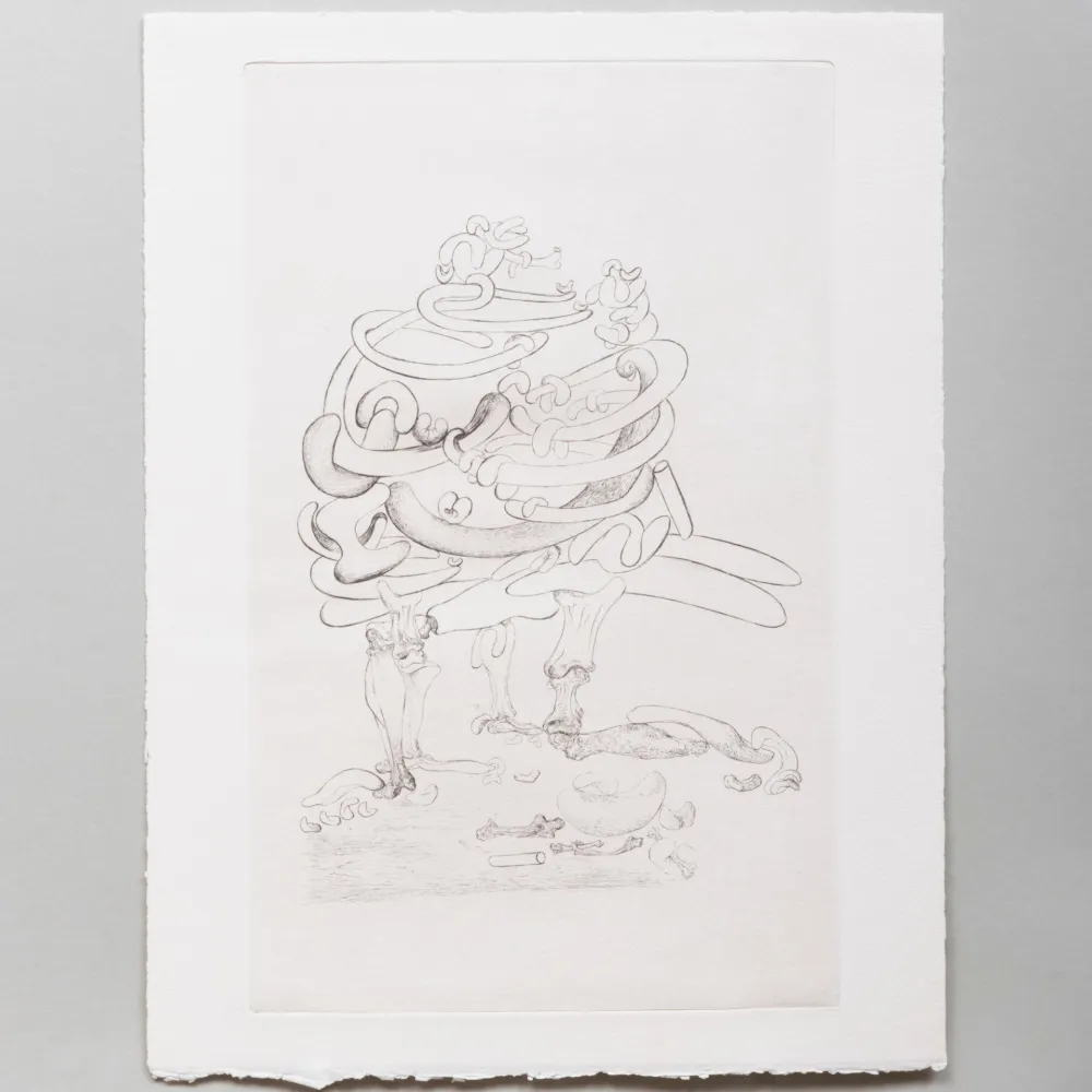 干刻版画 Dali - Les Chants de Maldoror: Bone Chair