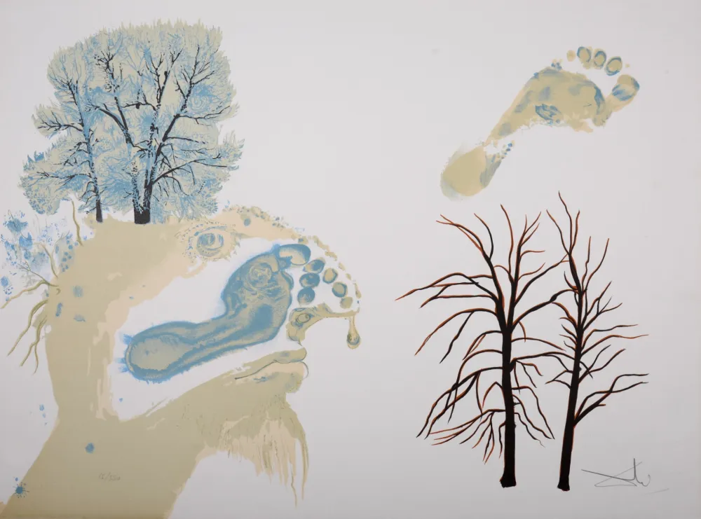 石版画 Dali - Les Saisons - Winter 