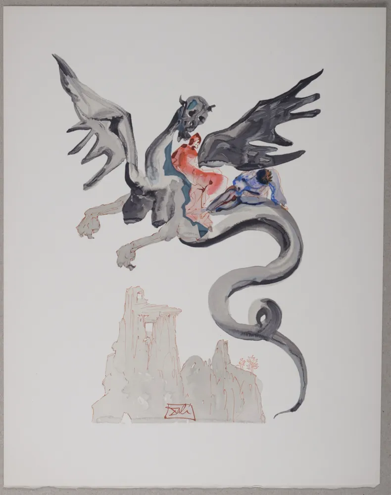 石版画 Dali - Les Usuriers