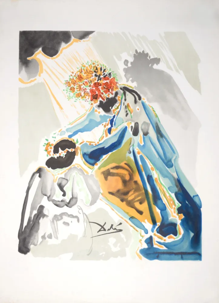石版画 Dali - Phoebus, ce dieu couronné de lauriers, c. 1979