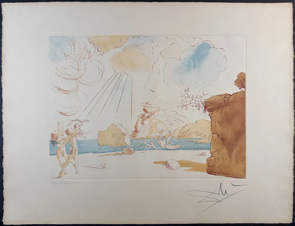 版画 Dali - Plage de Cadaques