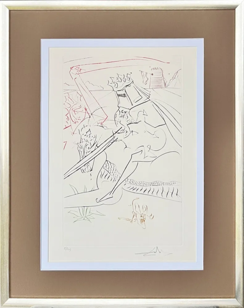 干刻版画 Dali - The Black Knight
