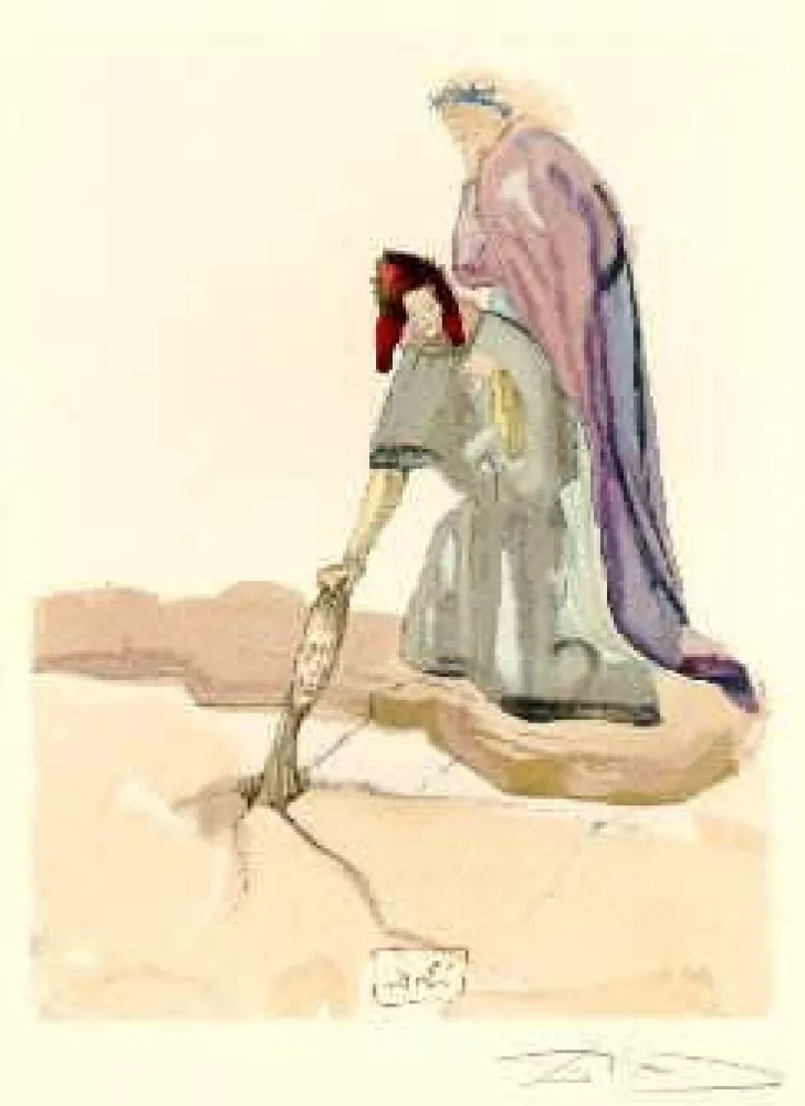 石版画 Dali - The Divine Comedy - Hell - Chant 32
