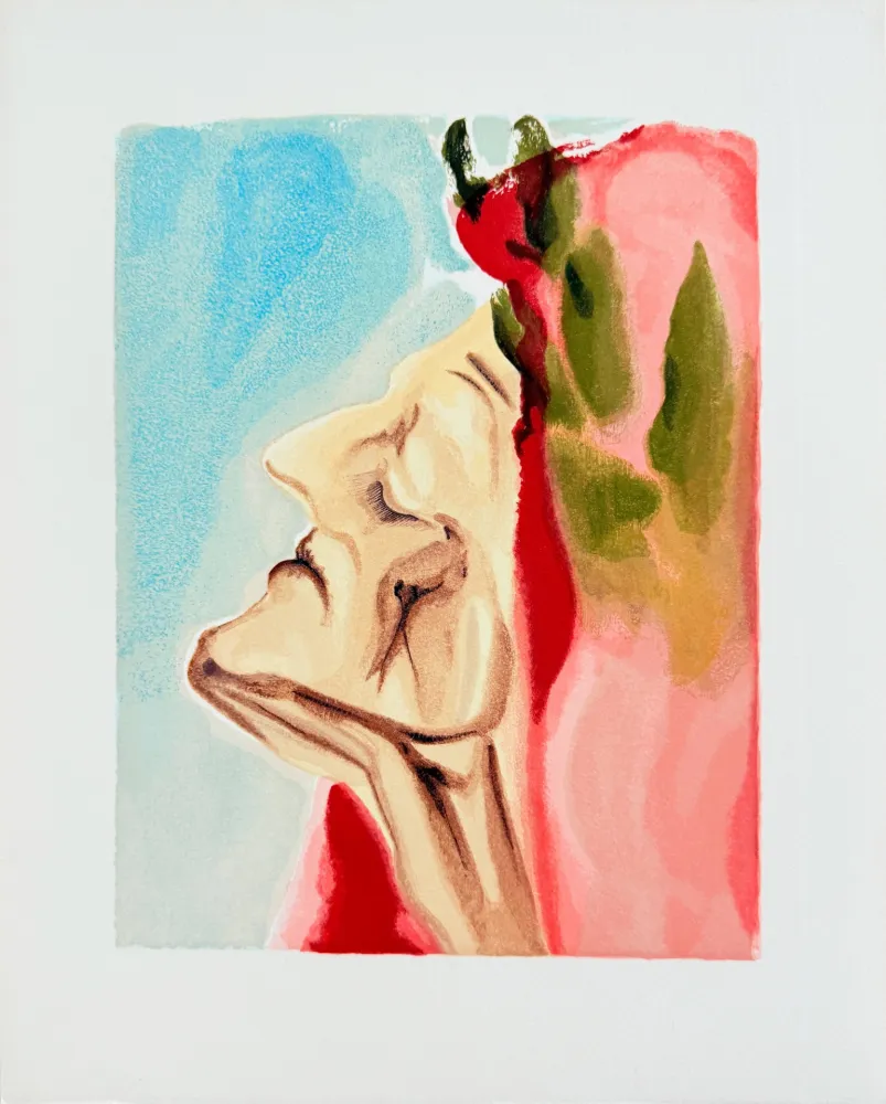 木刻 Dali - The Paradise, Canto 7 - Le nouveau doute de Dante