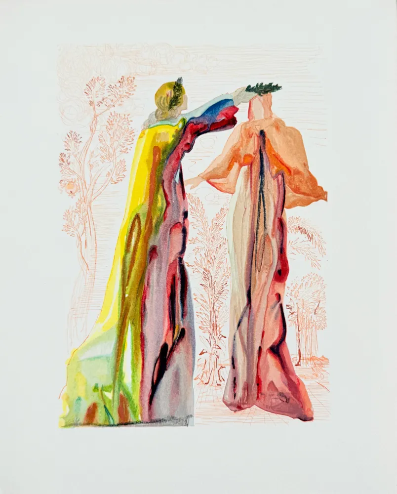 木刻 Dali - The Purgatory, Canto 27 - The Last Words of Virgil