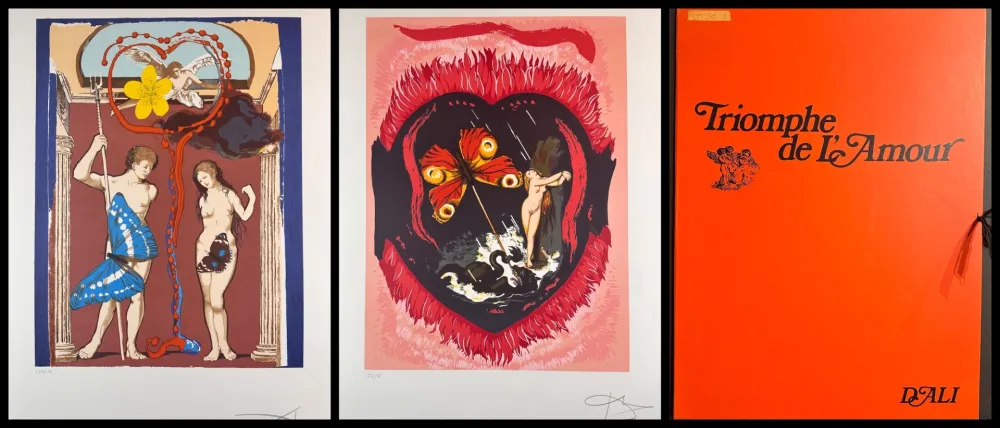 石版画 Dali - Triumph of Love Suite with Original Portfolio Case