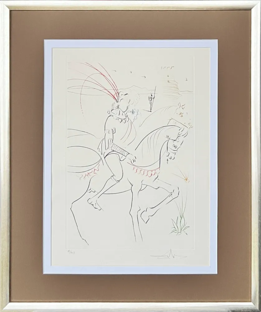 干刻版画 Dali - Viviane and Lancelot on the Lake