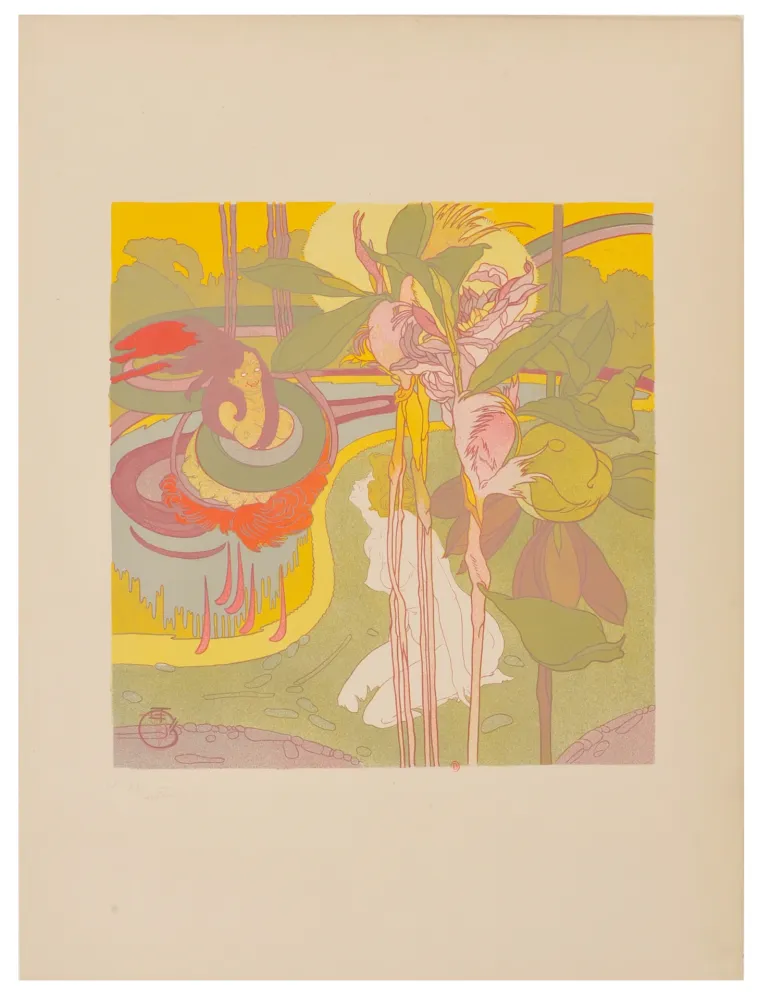 石版画 De Feure - Dans le Rêve