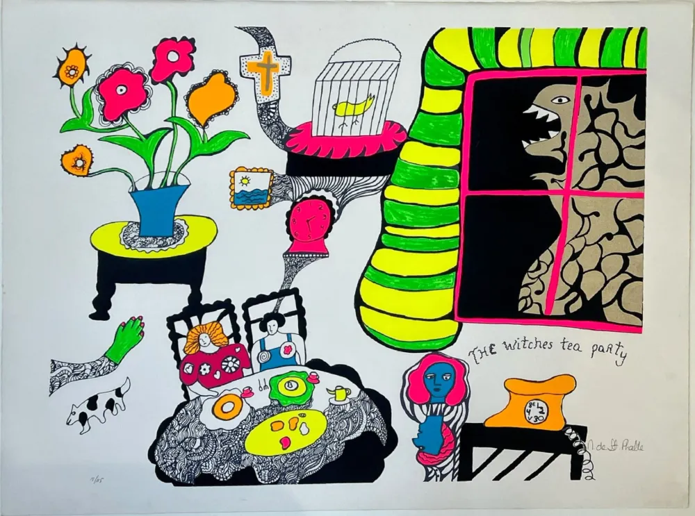 丝网印刷 De Saint Phalle - Nana Power : Tea time (planche XIV) 