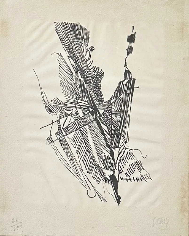 石版画 De Stael - Composition