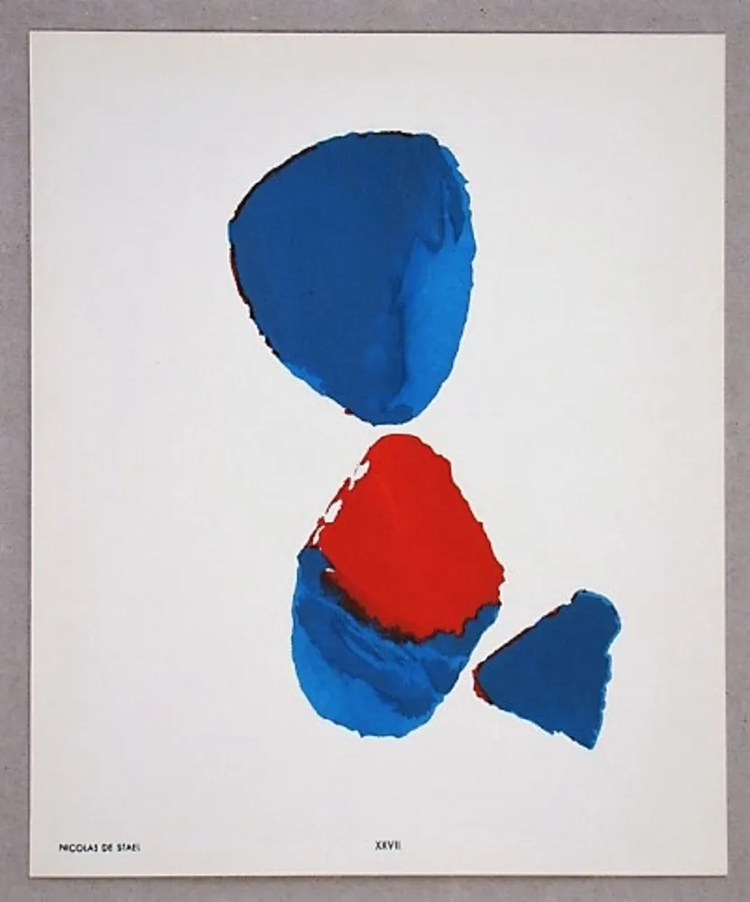 镂版印刷 De Stael - Composition sans titre pour René Char