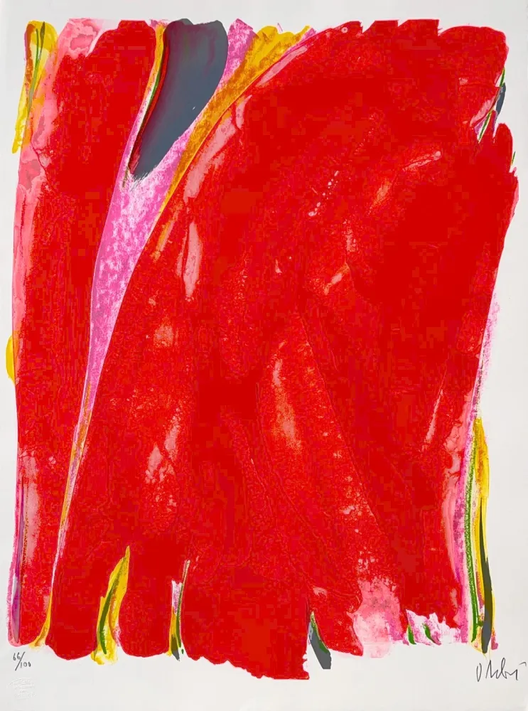 石版画 Debré - Le Rideau rouge (Satie) 