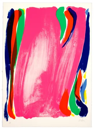 石版画 Debré - Rose de l'Inde