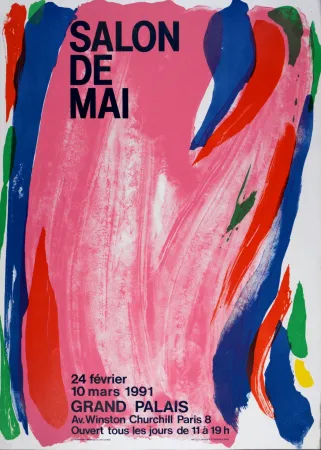 石版画 Debré - Rose du Salon de Mai, 1991