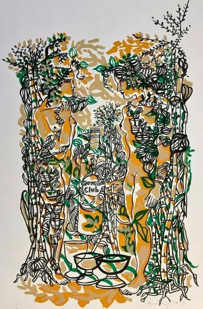 石版画 Del Rio - Dos Mujeres