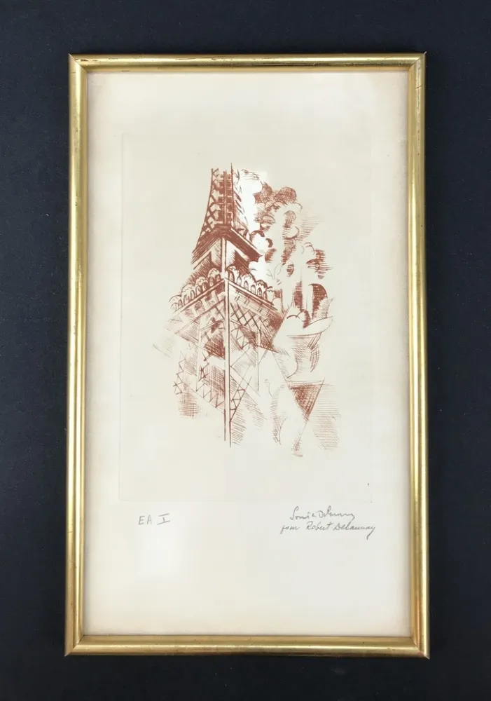 蚀刻版画 Delaunay - Tour Eiffel