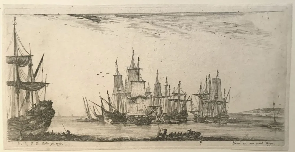 干刻版画 Della Bella - Sea landscape