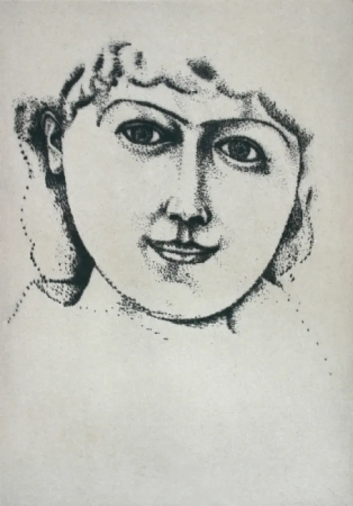 干刻版画 Derain - Tête de Femme