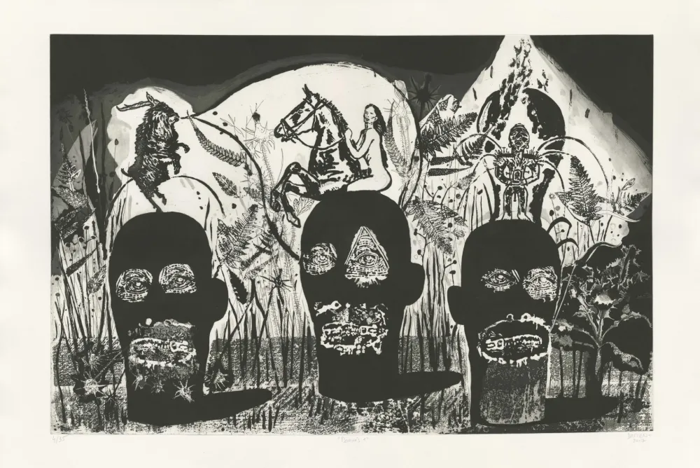 版画 Deroubaix - Damnés