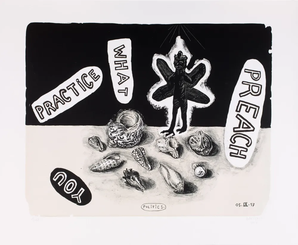 石版画 Deroubaix - Practice What you Preach