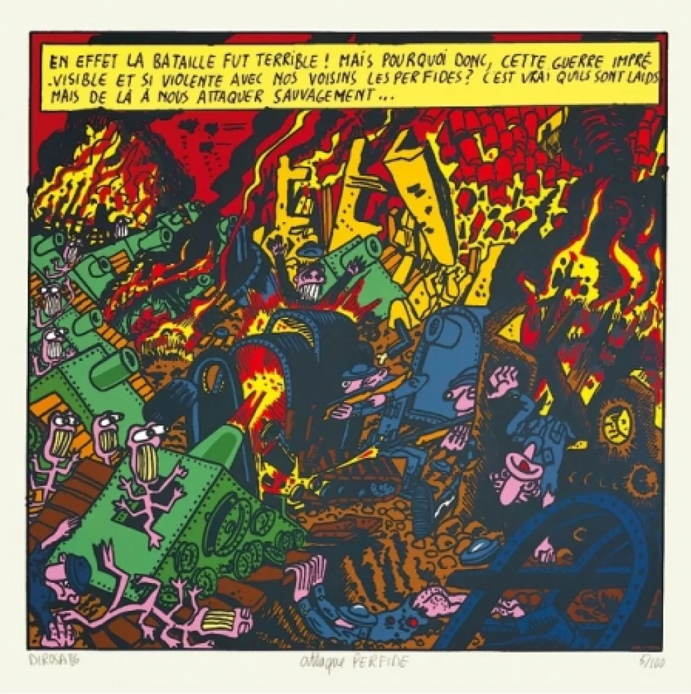 丝网印刷 Di Rosa - Attaque perfide