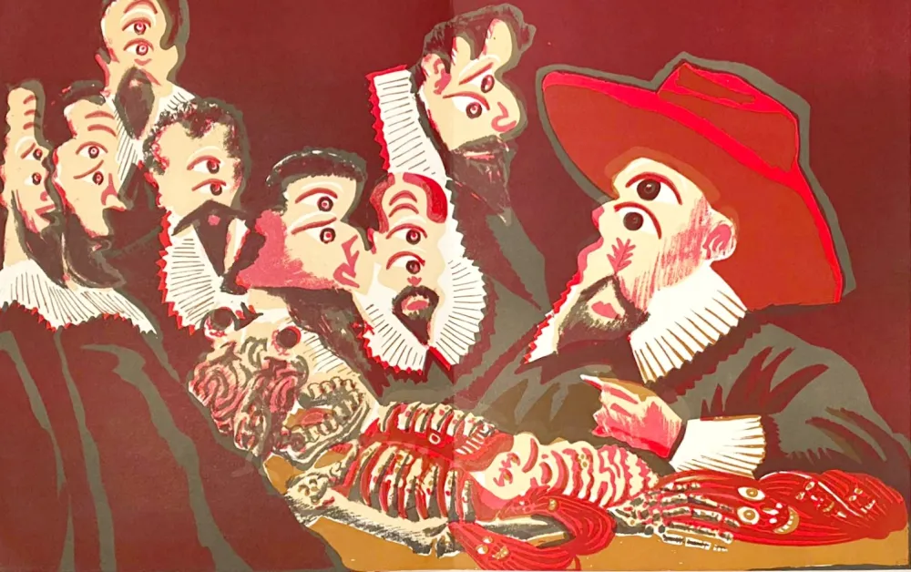 石版画 Di Rosa - Corps amoureux