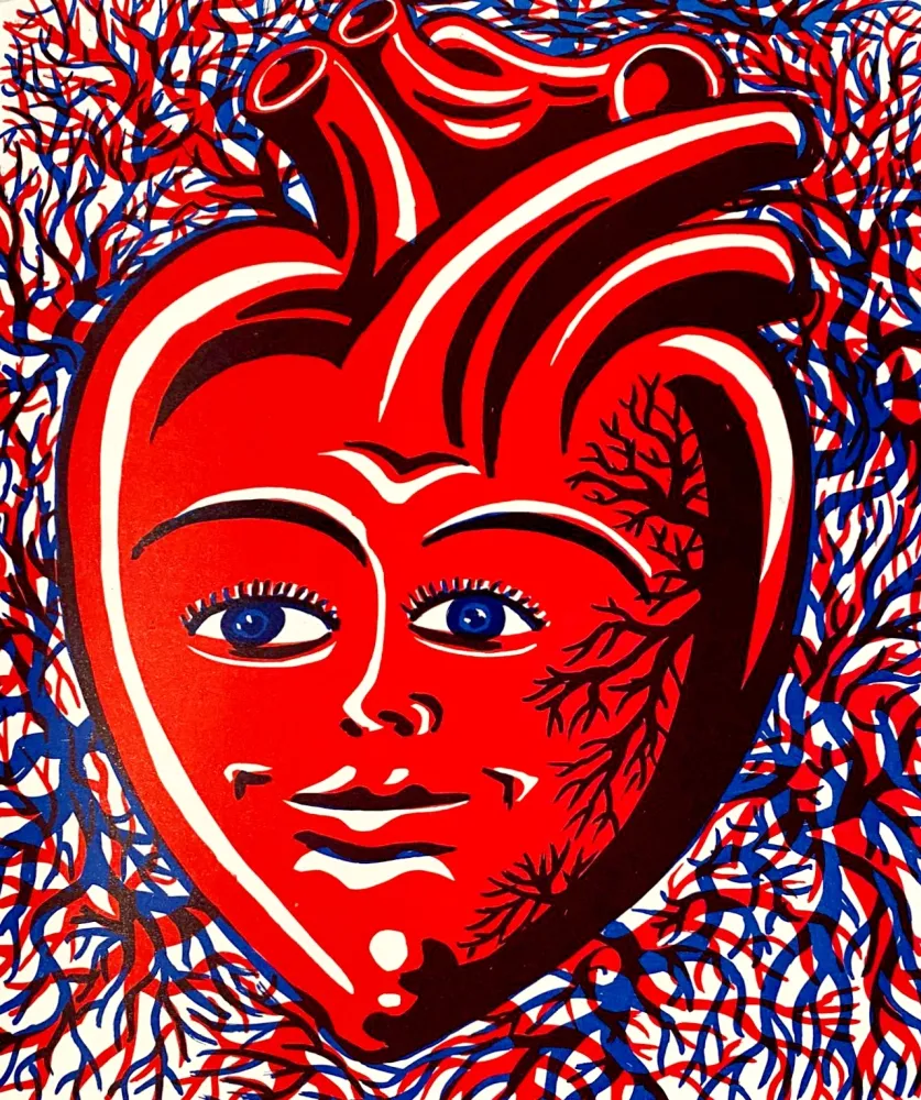 石版画 Di Rosa - Corps amoureux