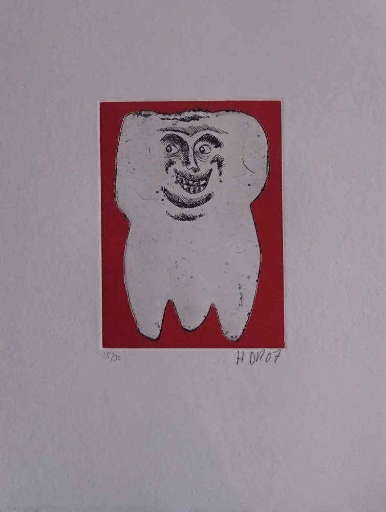 版画 Di Rosa - Les 32 dents