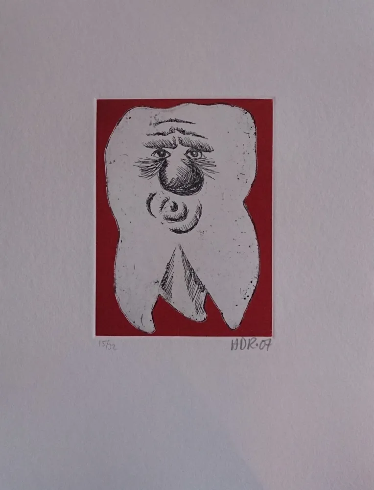 版画 Di Rosa - Les 32 dents