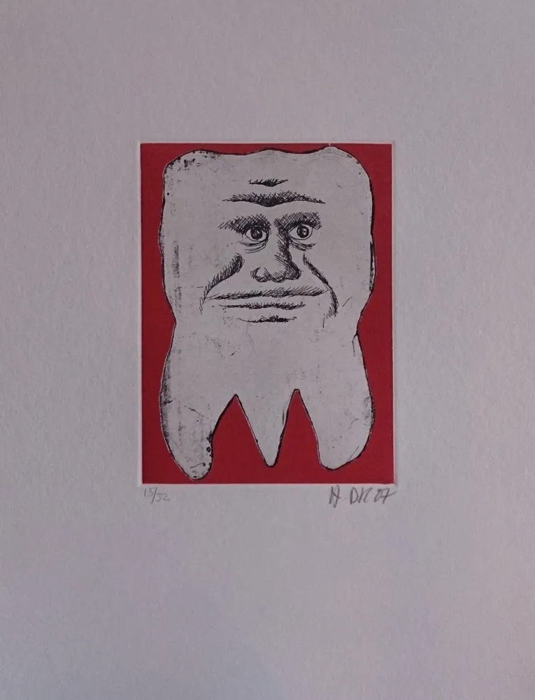 版画 Di Rosa - Les 32 dents