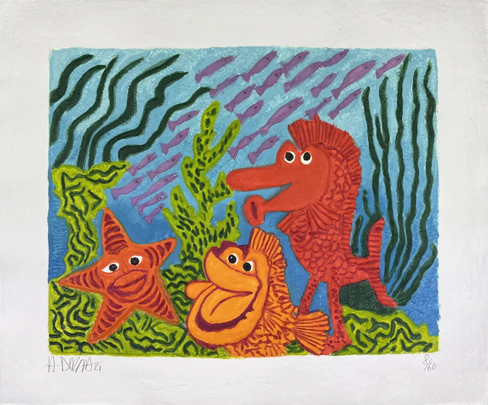 版画 Di Rosa - Société sous-marine