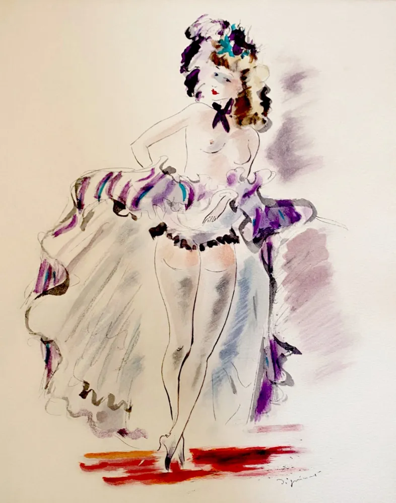 石版画 Dignimont - Avant l'entrée en scène