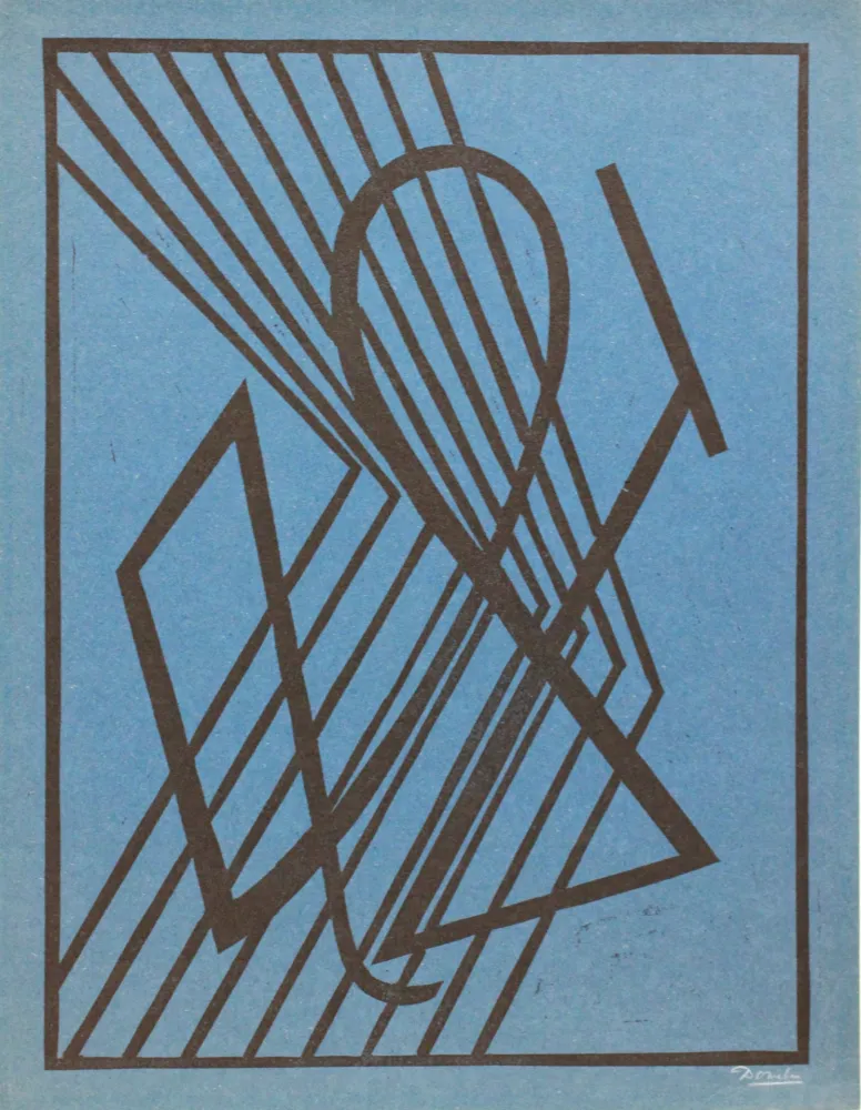 油毡版画 Domela - Der Leser (The reader)