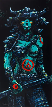 丝网印刷 Druillet - Guerrière de la Nuit